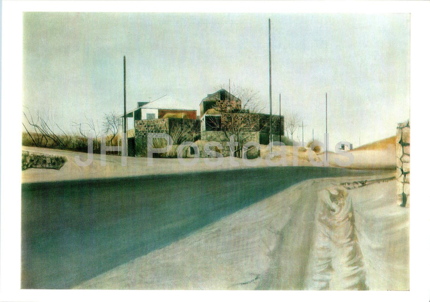 painting by Hakob Hakobian - Voghjaberd - Armenian art - Large Format Card - 1975 - Russia USSR - unused