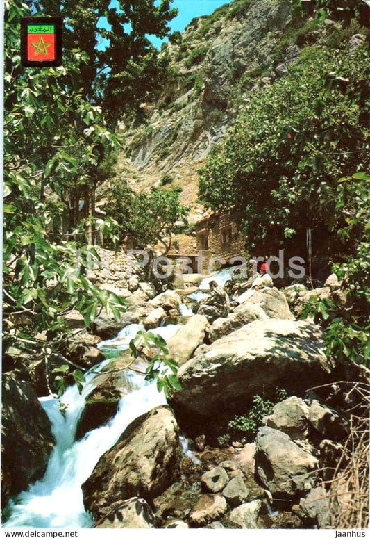 Chaouen - Manantial Raselma - Raselma Source - mountain stream - 19 - 1977 - Morocco - used - JH Postcards