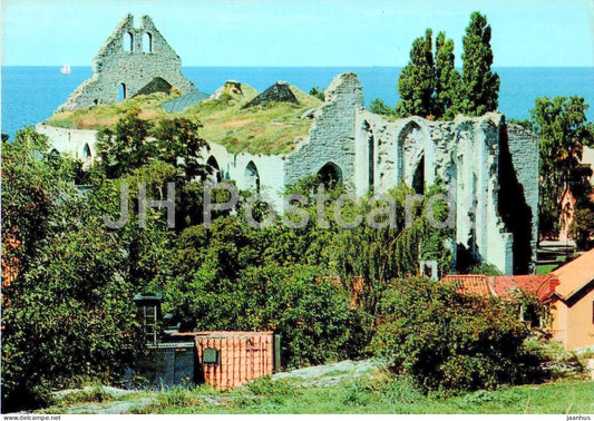 Visby - St Nicolai ruin - Gotland - 8124 - Sweden - unused - JH Postcards