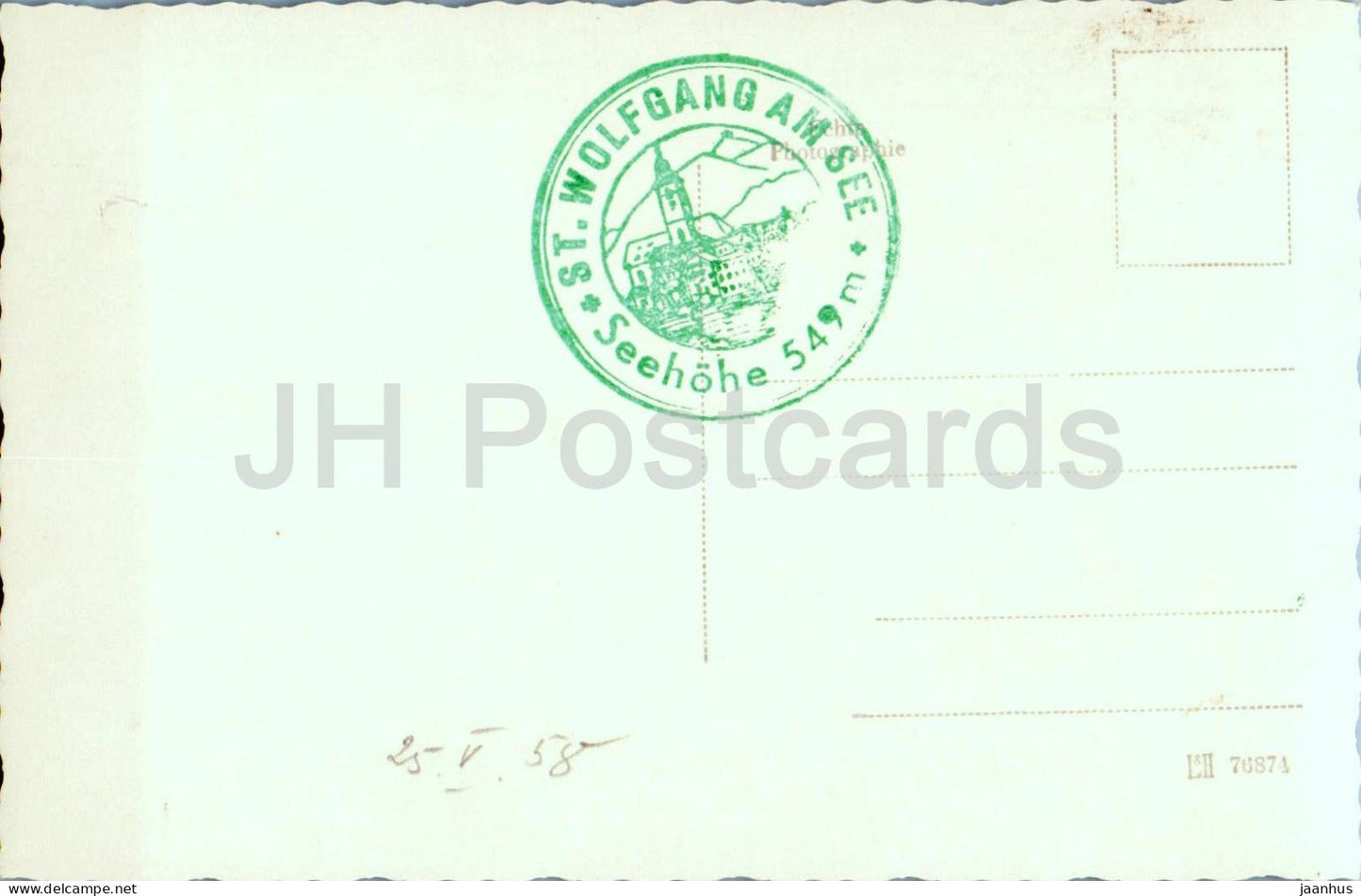 St. Wolfgang - Weisses Rossl - restaurant terrace - lake - people - Wolfgangsee - 8498 - old postcard - Austria - unused