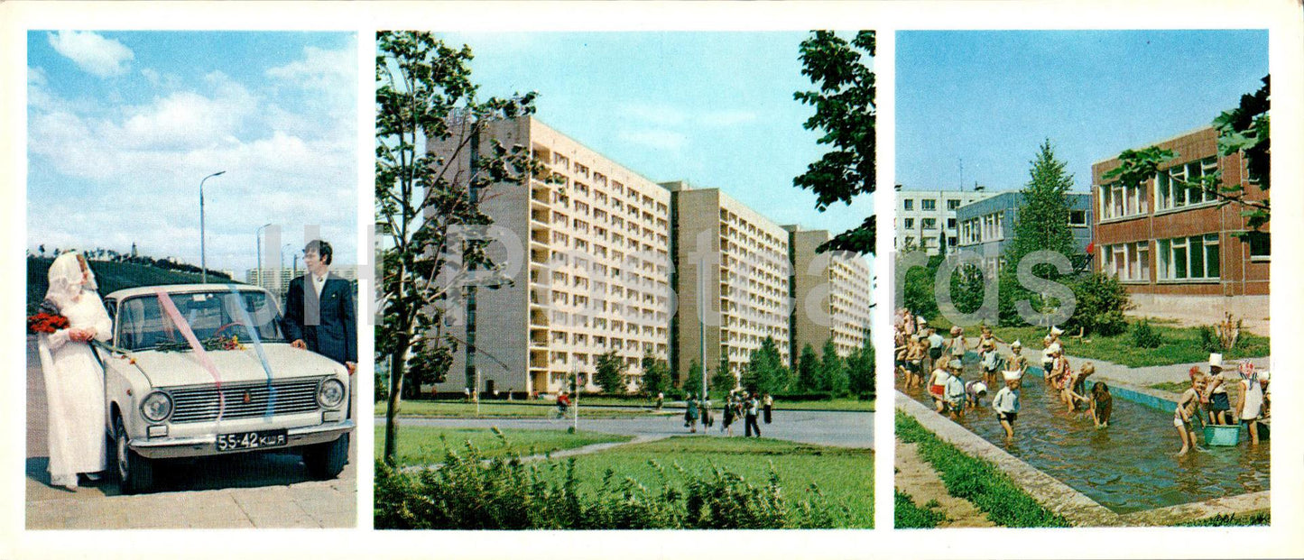 Toljatti – Hochzeit – Eine Jugendherberge – Die Kinder von Avtograd – Auto Zhiguli – 1978 – Russland UdSSR – unbenutzt 