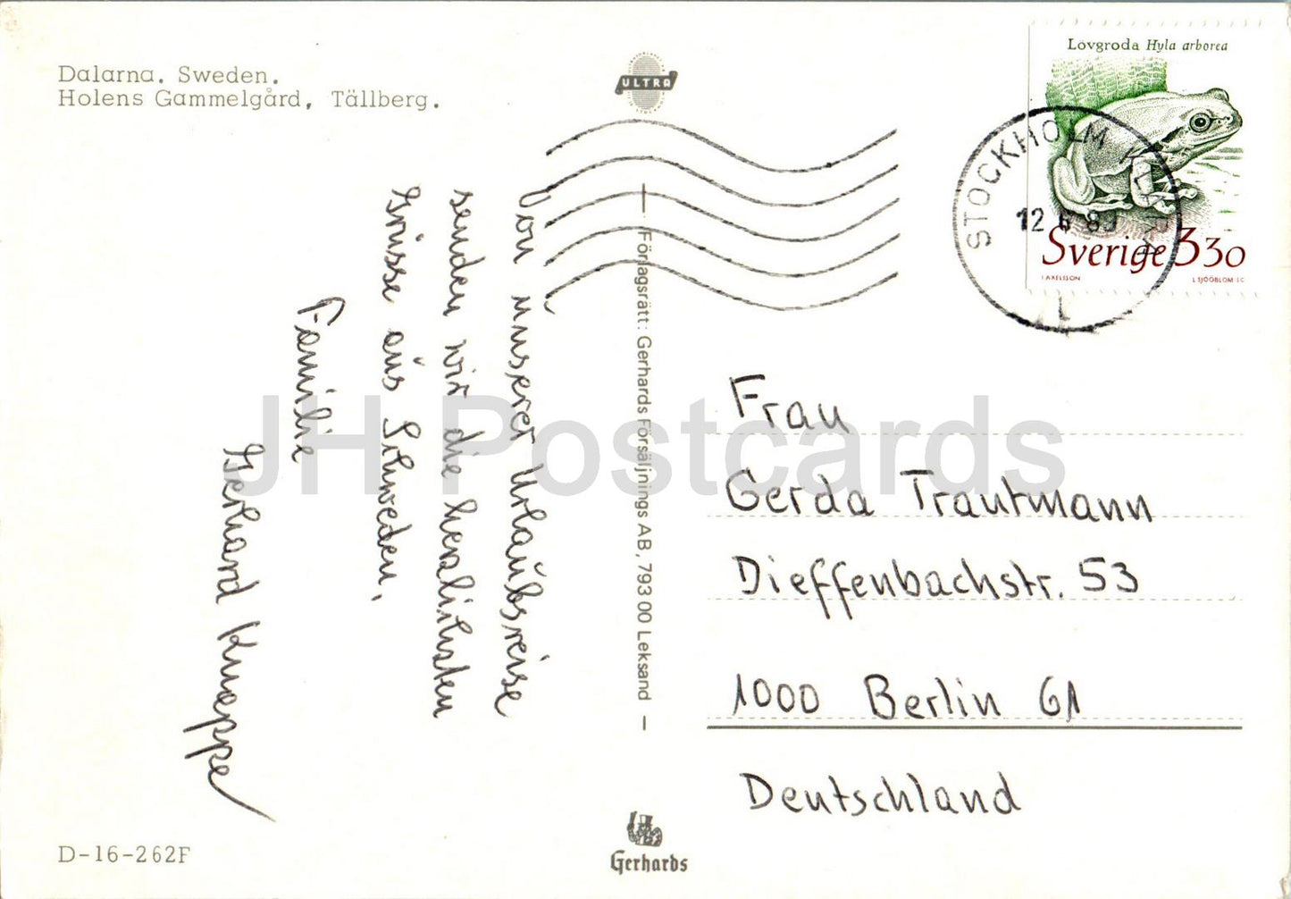 Dalarna - Holens Gammelgard - Tallberg - multiview - D-16-262F - 1989 - Suède - d'occasion 