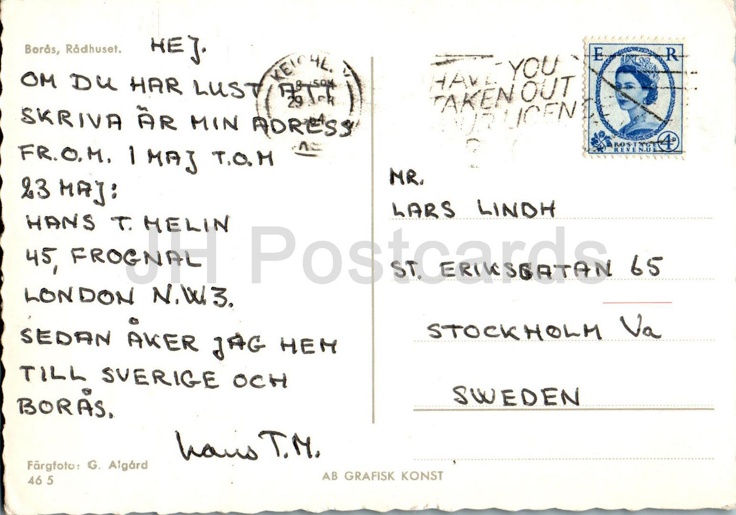 Boras - Radhuset - Hôtel de ville - 46 - Suède - occasion 