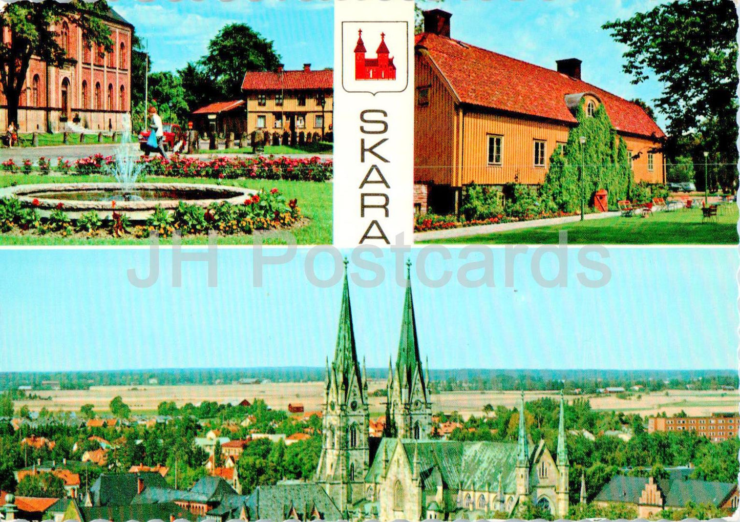 Skara - vues de la ville - multiview - 9255 - Suède - inutilisé 