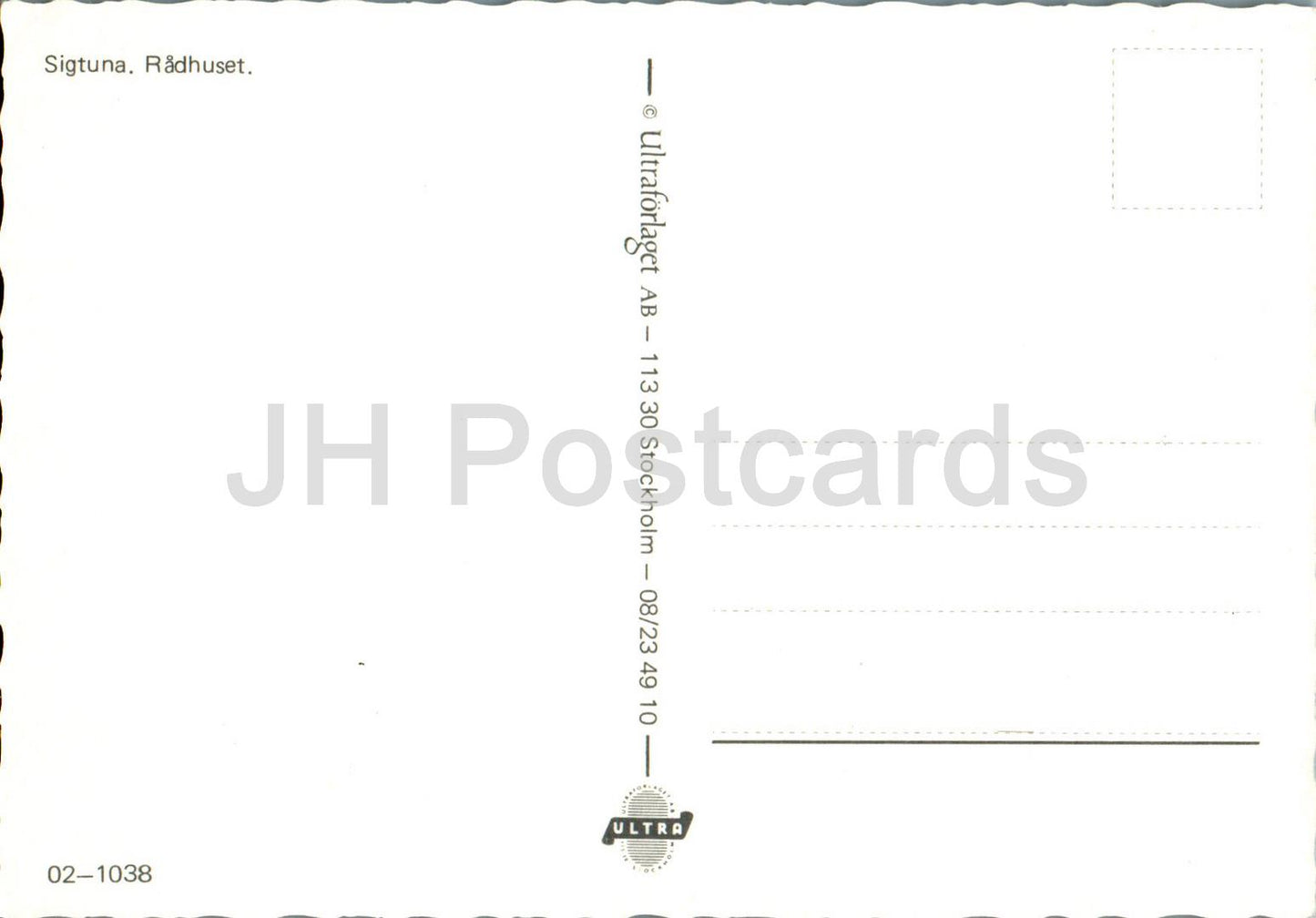 Sigtuna - Radhuset - mairie - 02-1038 - Suède - inutilisé 