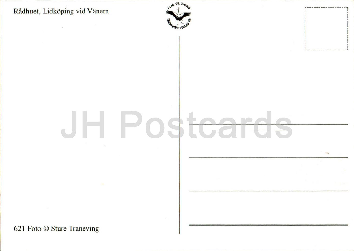 Lidkoping - Radhuset - ancien hôtel de ville - 621 - Suède - inutilisé 