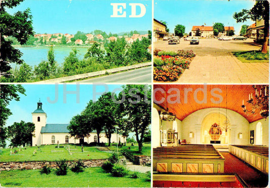 Ed - Dalsland - Utskit sur Lilla Le - Torget - Kyrkan - Place - Intérieur de l'église - multiview - L 430 - Suède - inutilisé 