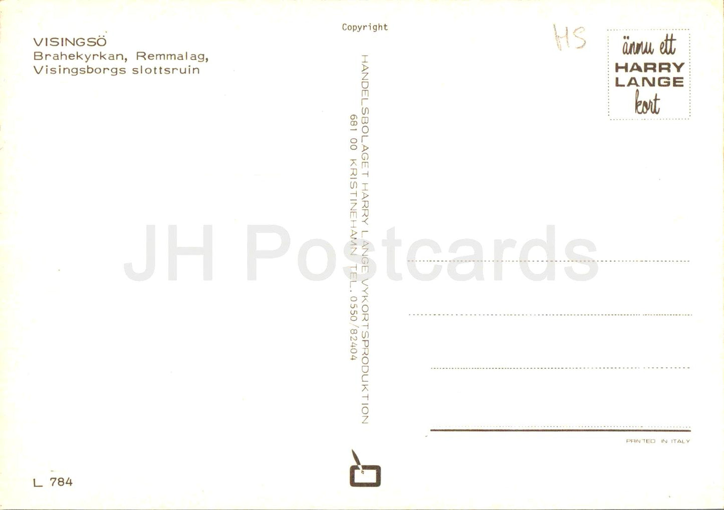 Visingso - Brahekyrkan - Remmalag - Visingsborg - horse - castle ruins - church - multiview - L 784 - Sweden - unused