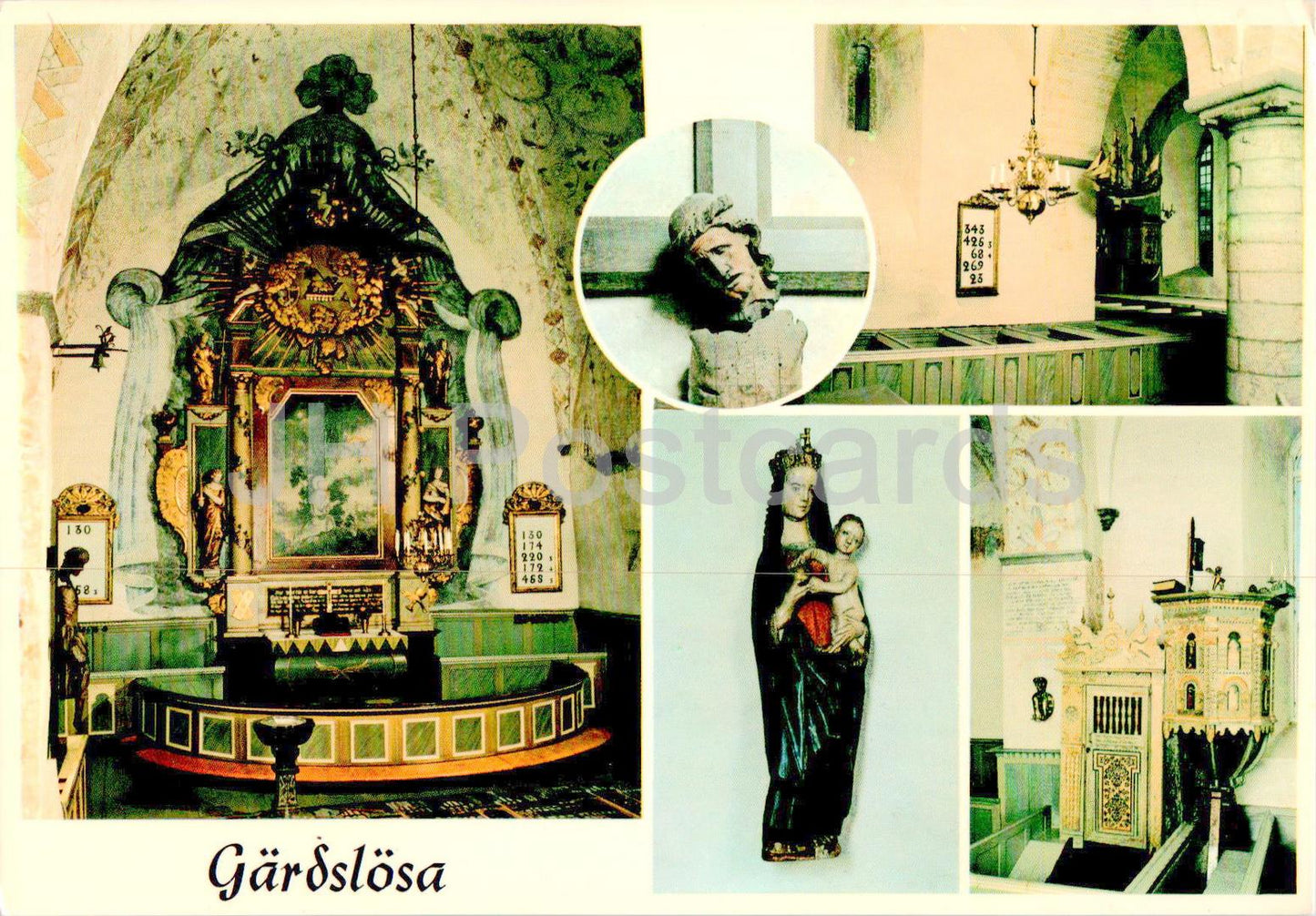 Gardslosa - kyrka - Oland - multiview - church - 310 - Sweden - unused