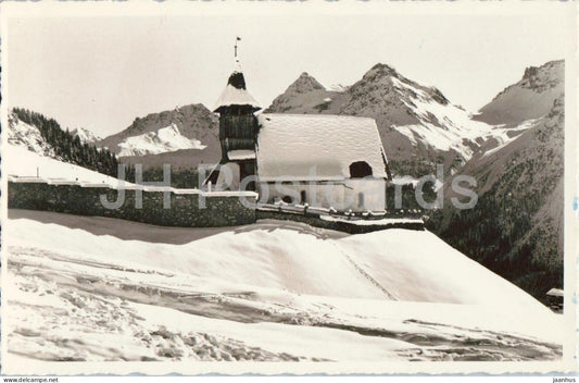 Inner Arosa - Bergkirchli - Mountain church - 558 - old postcard - 1936 - Switzerland - used - JH Postcards