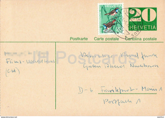 Guten Abend Nachbarn - Hessischer Rundfunk - postal stationery - 132 - 1972 - Switzerland - used - JH Postcards
