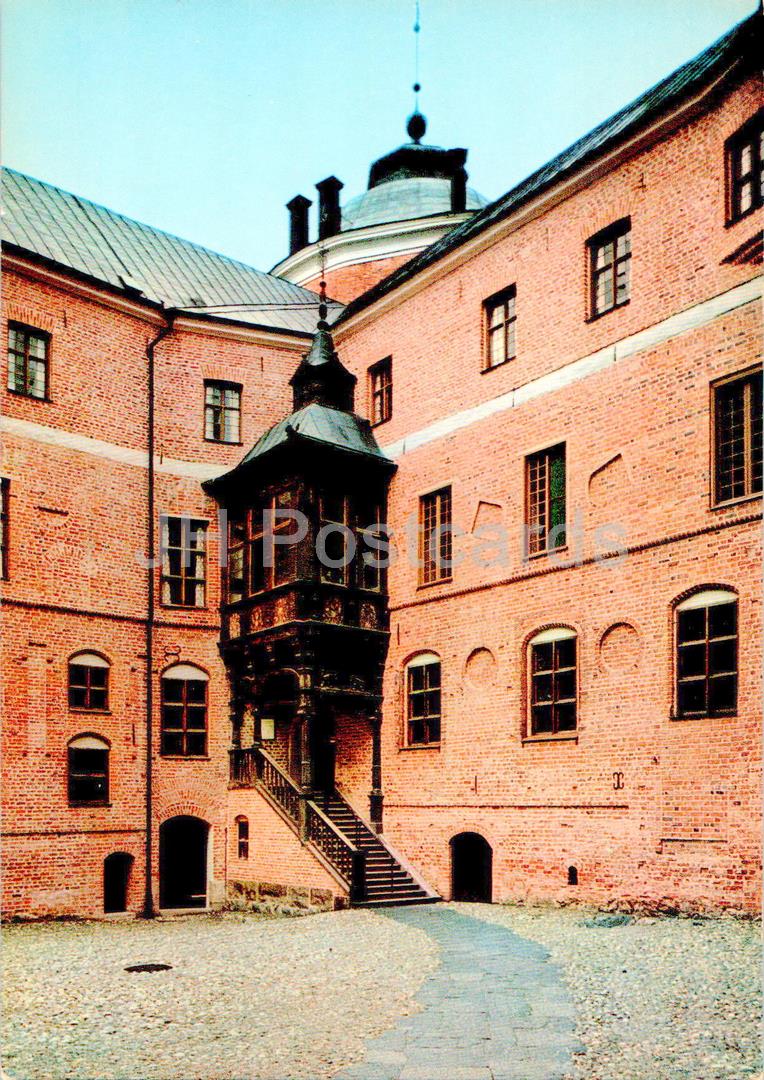 Gripsholms Slott inre Borggarden - Gripsholm - château - SO 78 - Suède - utilisé 