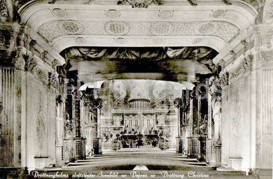 Drottningholms Slottsteater - Scenebild - Schloss - Theater - 6001/10 - alte Postkarte - Schweden - unbenutzt 