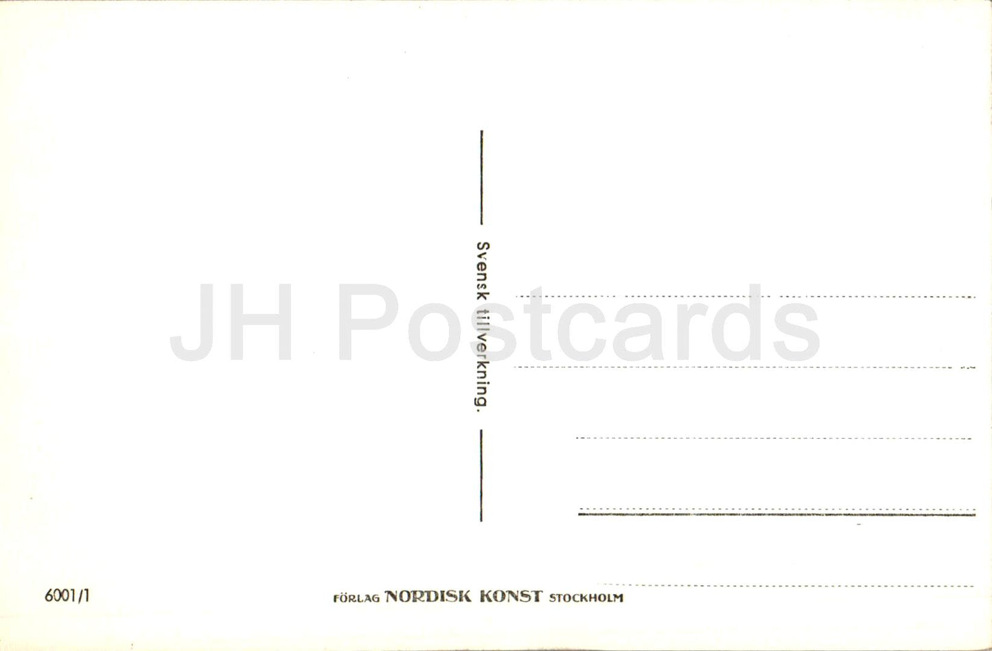 Drottningholms slottsteater - Drottningholm - château - théâtre - 6001/1 - carte postale ancienne - Suède - inutilisé 