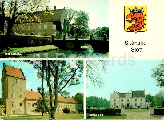 Skanska Slott - Trolle-Ljungby - Backaskog - Vanas Slott - château - multivue - 1410 - Suède - inutilisé 