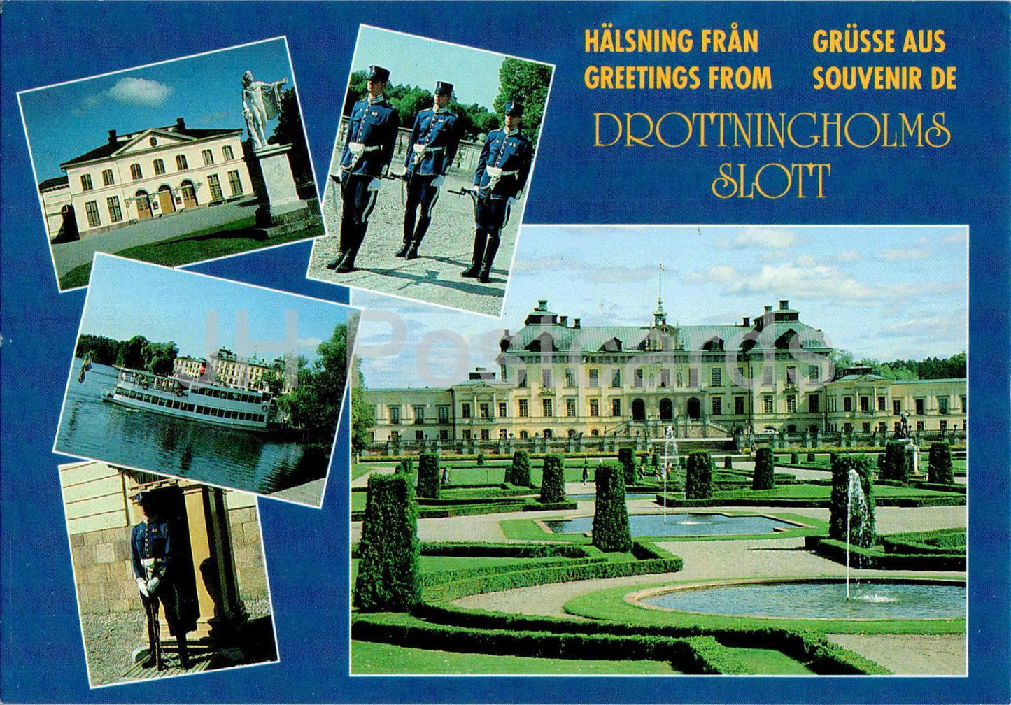 Halsning Fran Drottningholms Slott - garde - château - multiview - 1017 - Suède - inutilisé 