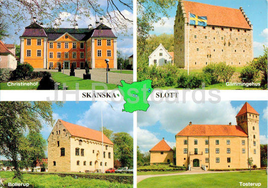 Skanska Slott - Christinehof - Glimmingehus - Bollerup - Tosterup - castle - multiview - 1661 - Sweden - unused