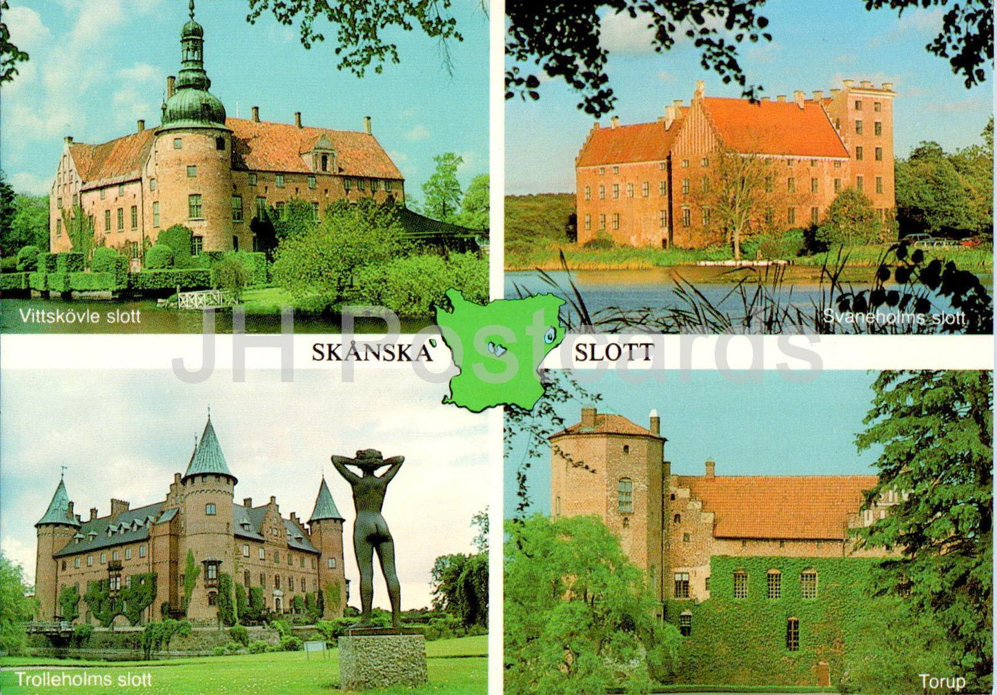 Skanska Slott - Vittskovle - Sofiero - Svaneholm - Trolleholm - Torup - castle - multiview - 581 - Sweden - used