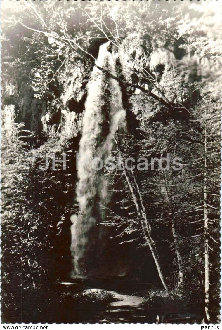 Nacionalni Park Plitvice - Plitvice National Park - waterfall - old postcard - 1955 - Croatia Yugoslavia - used - JH Postcards