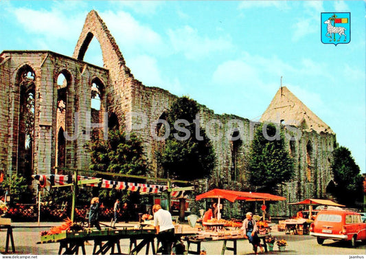 Visby - St Carin ruin - Gotland - car - 24869 - Sweden - unused - JH Postcards