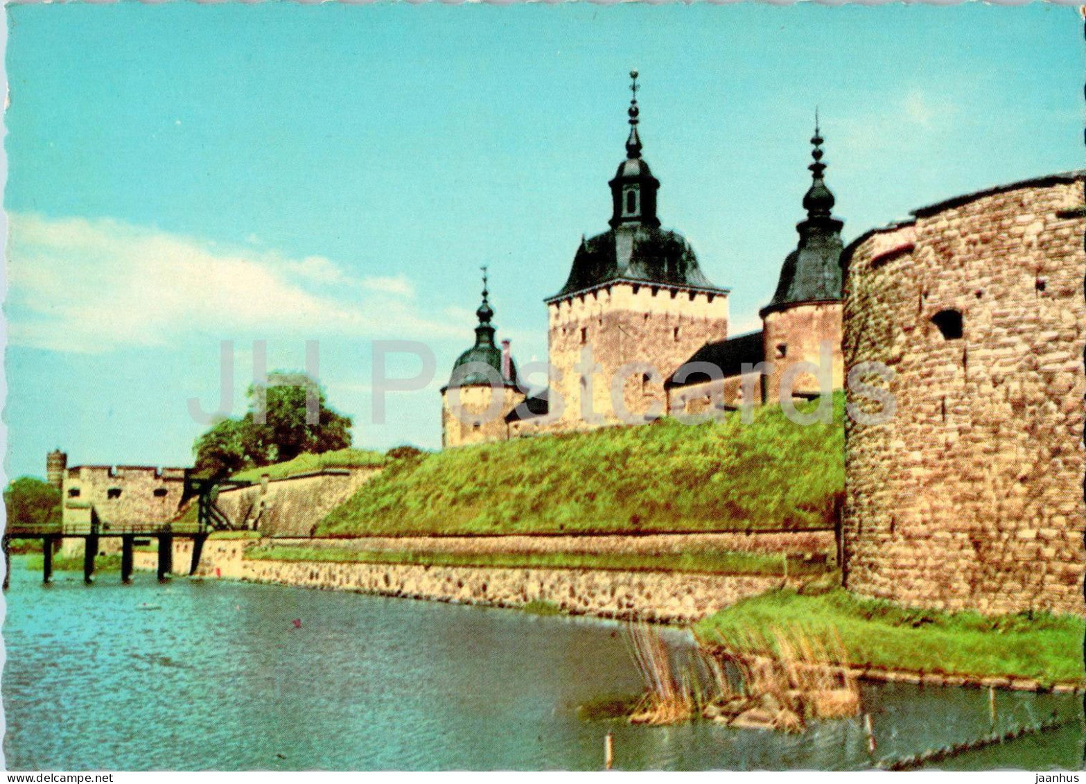 Kalmar Slottet - Parti fran vallgraven - moat - castle - 211 - Sweden - unused - JH Postcards