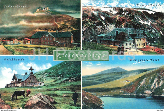 Karkonosze - Riesengebirge - Karkonosze Giant Mountains - old postcards views - multiview - 2005 - Poland - used - JH Postcards