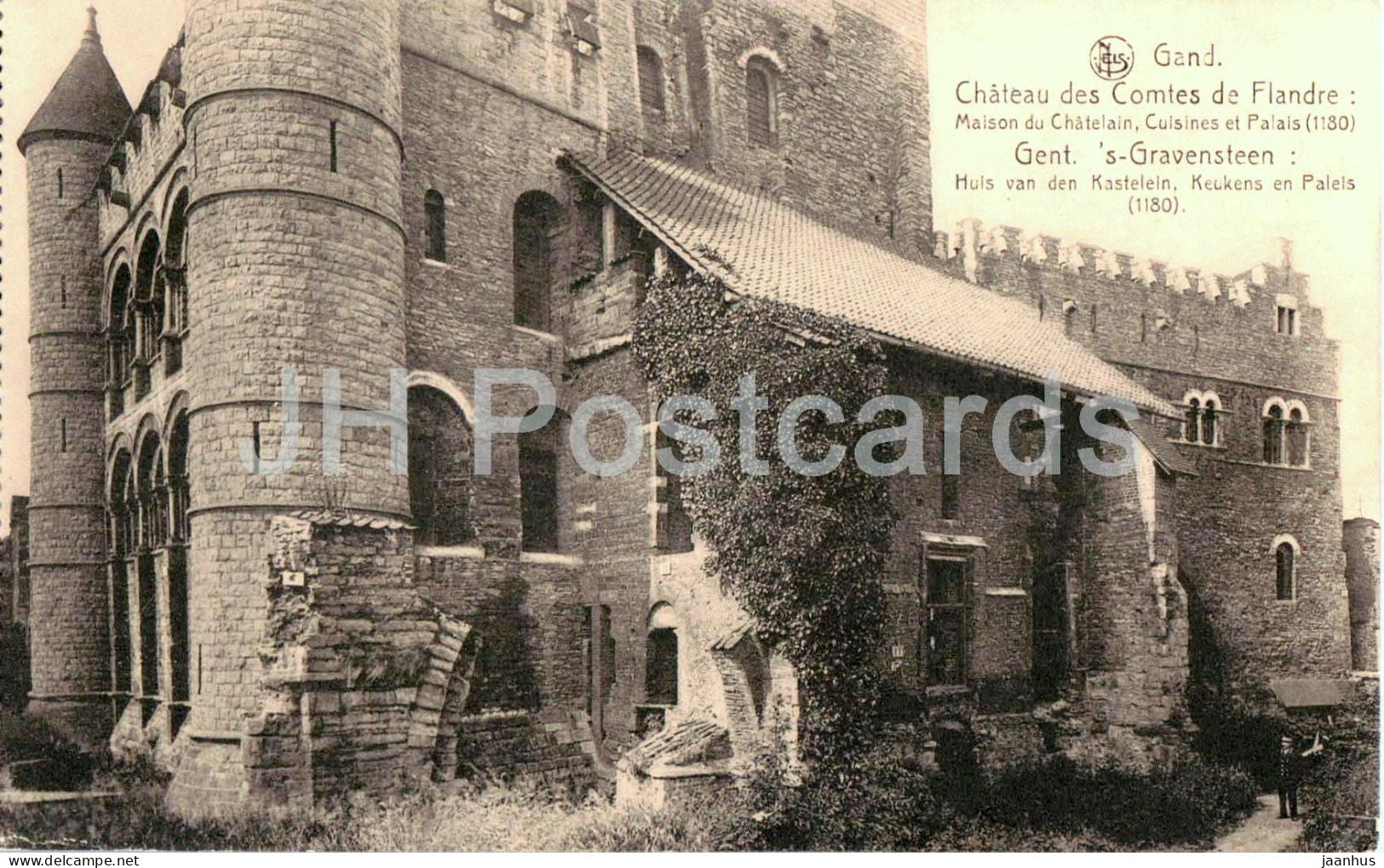 Gand - Gent - Chateau des Comtes de Flandre - Maison du Chatelain de Flandre - castle - old postcard - Belgium - unused - JH Postcards