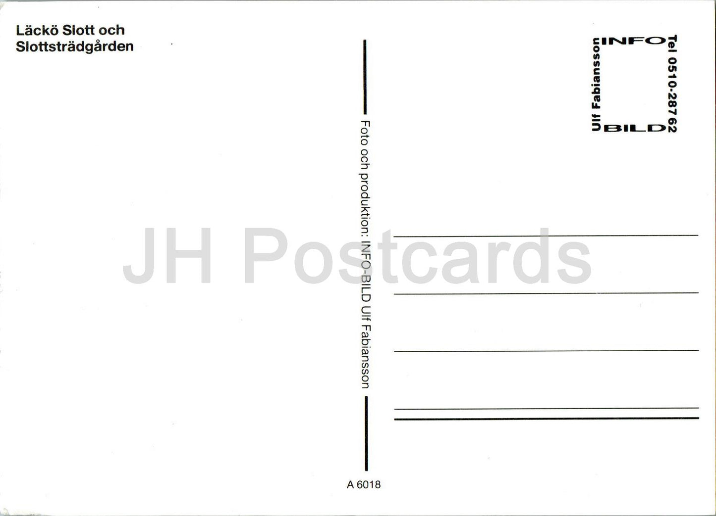 Lacko Slott och Slottstradgarden - château - 6018 - Suède - inutilisé 