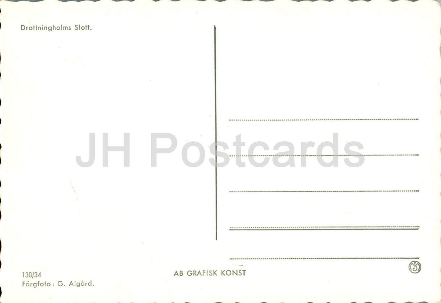 Drottningholm Slott - castle - 130/34 - Sweden - unused