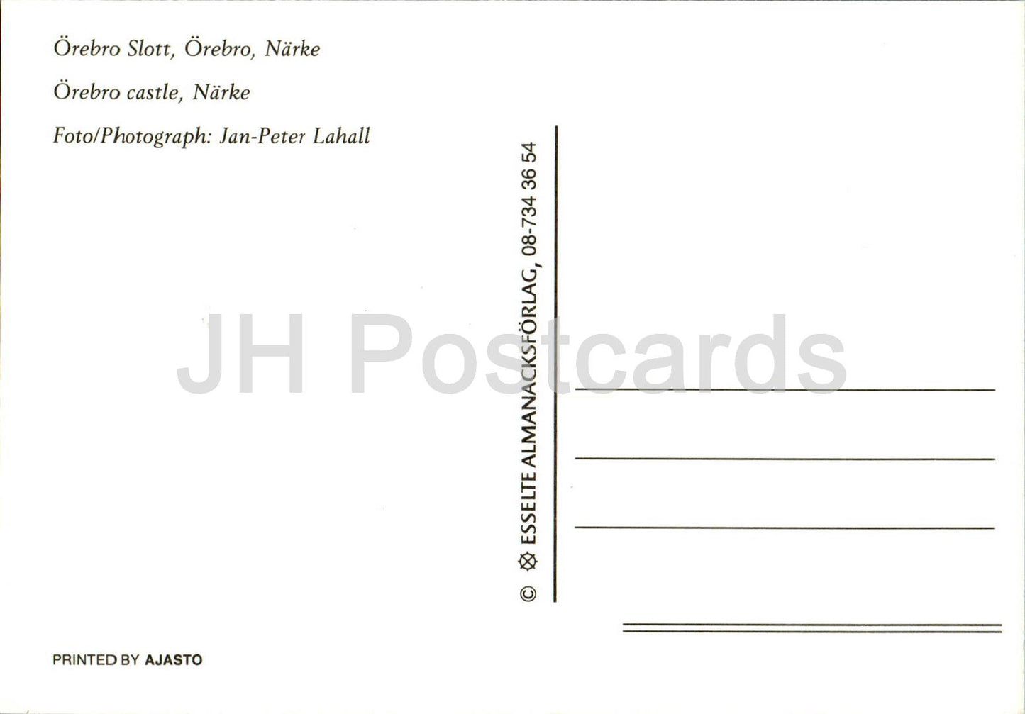 Orebro Slott - Narke - castle - 809 - Sweden - unused