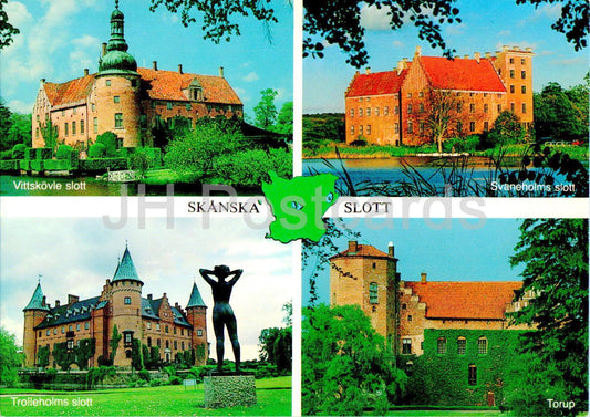 Skanska Slott - Vittskovle - Svaneholms - Trolleholms - Torup - château - multiview - 581 - Suède - inutilisé 