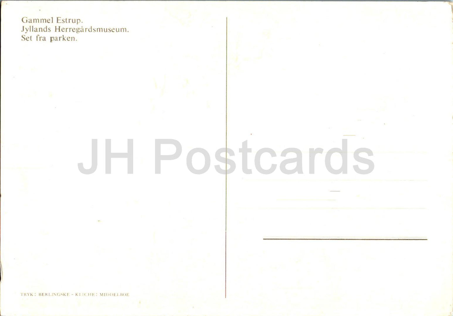Gammel Estrup - Jyllands Herregardsmuseum - Set fra parken - Jutland Manor Museum - vue depuis le parc - Danemark - inutilisé 