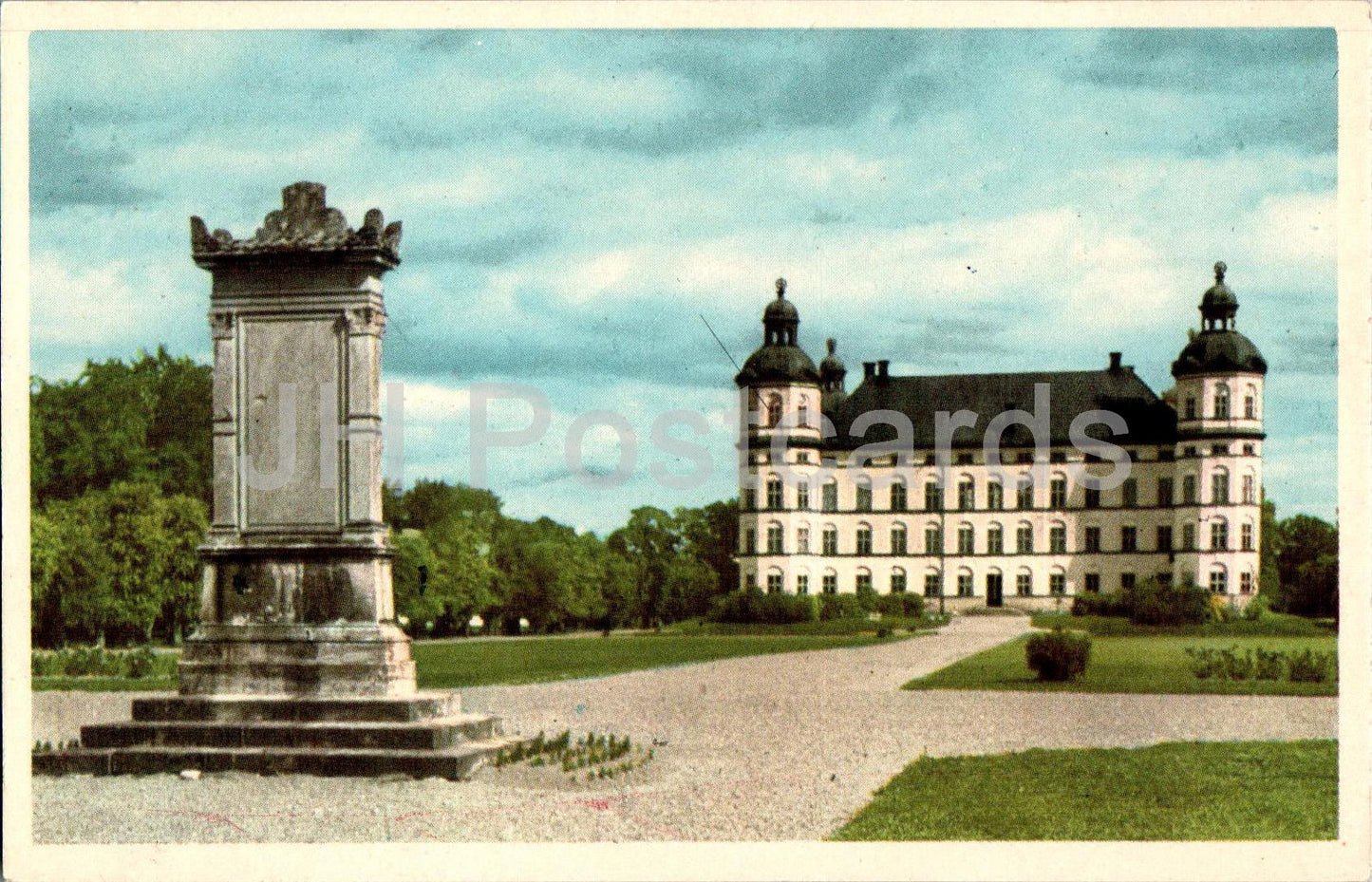 Skokloster fran parken - 1667 - old postcard - Sweden - unused