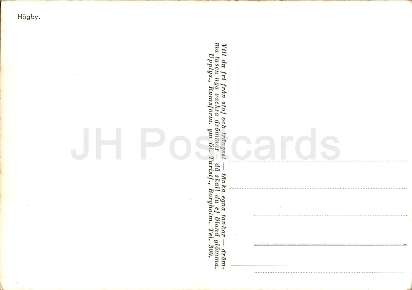 Hogby kyrka - église - carte postale ancienne - Suède - inutilisée 