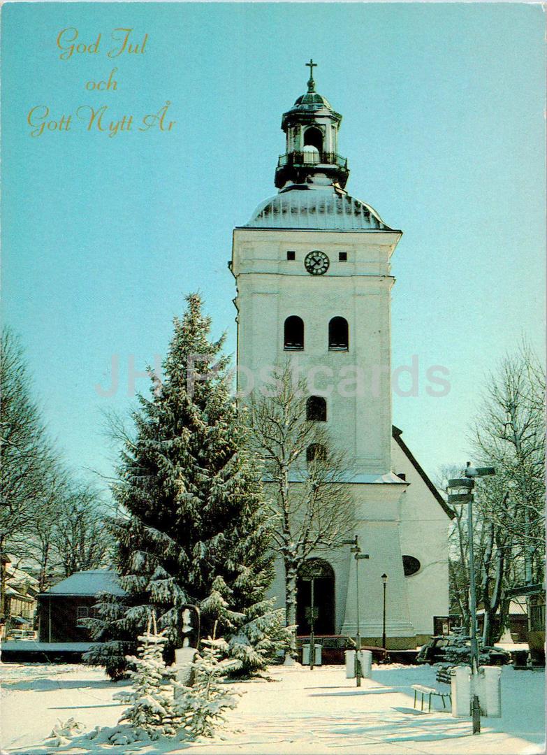 Varbergs Kyrka - Varberg God Jul och Gott Nytt Ar - Merry Christmas and Happy New Year - church - 118/85 - Sweden - used