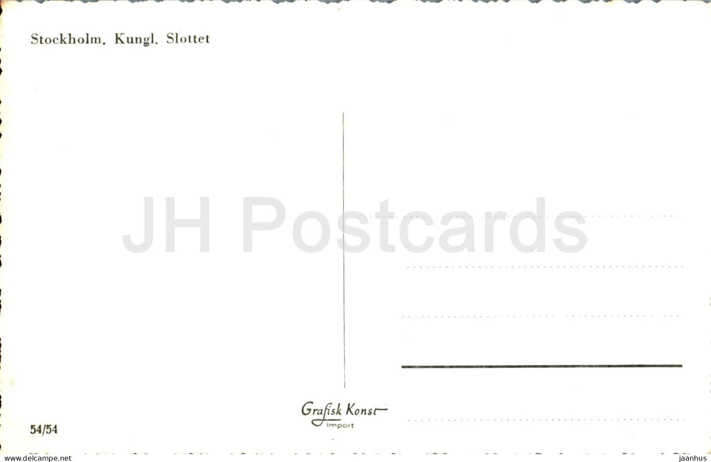 Stockholm - Kungl Slottet - The Royal Palace - 54/54 - Sweden - unused
