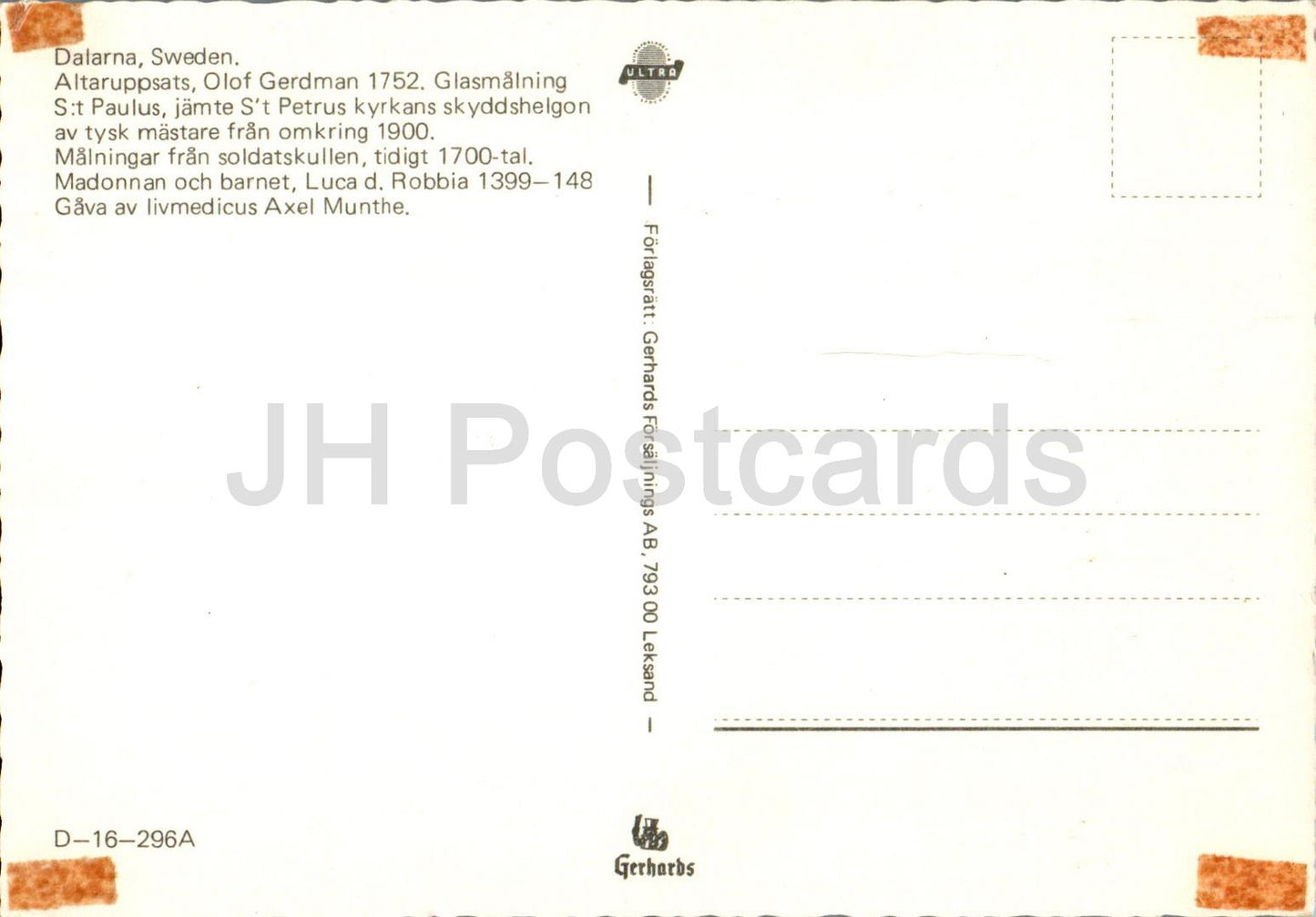 Leksands Kyrka - Dalarna - église - multiview - 296 - Suède - inutilisé 