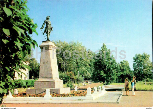 Arkhangelsk - monument to Peter I - 1989 - Russia USSR - unused - JH Postcards