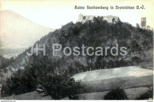 Ruine Starhemberg in Dreistatten - castle ruins - old postcard - 1909 - Austria - used - JH Postcards