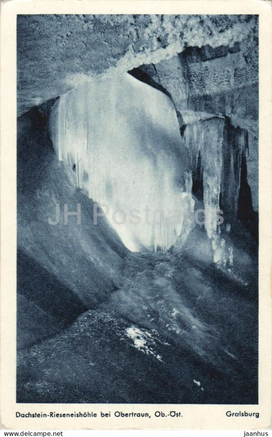 Dachstein - Rieseneishohle bei Obertraun, Ob.-Ost. - Gralsburg - cave - old postcard - 1930s - Austria - unused - JH Postcards