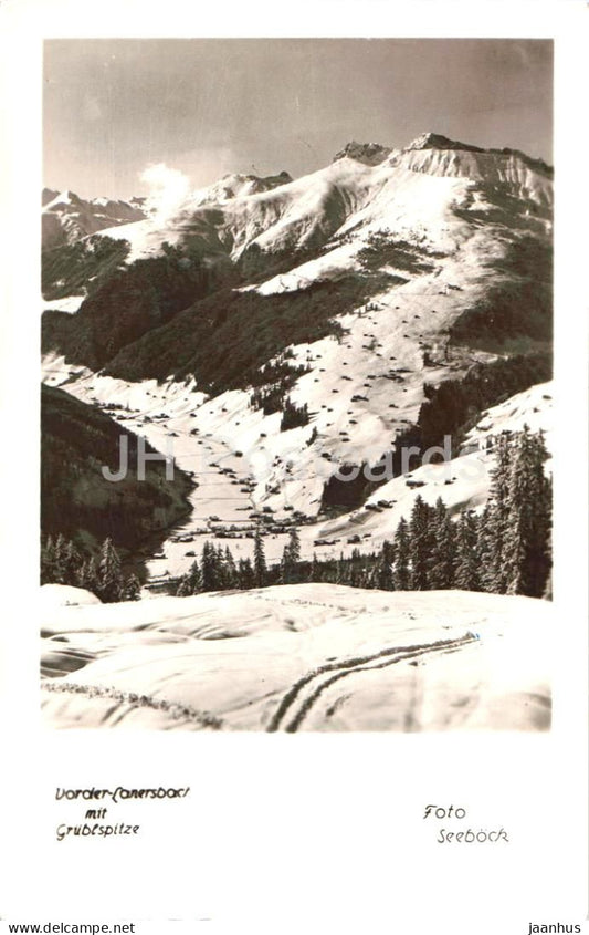 Vorder Lanersbach mit Grublspitze - Vorderlanersbach - Alps - mountains - old postcard - Austria - used - JH Postcards