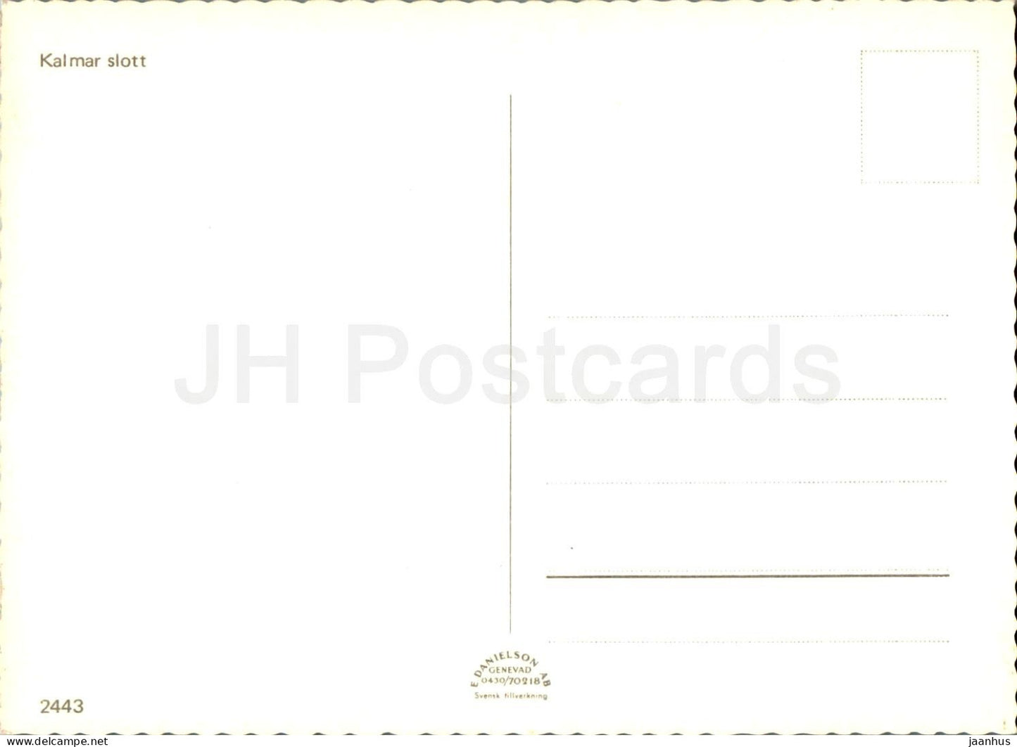 Kalmar Slott - château - 2443 - Suède - inutilisé 