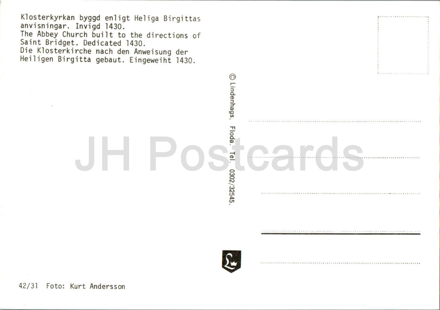 Vadstena Klosterkyrka - church - multiview - 42/32 - Sweden - unused