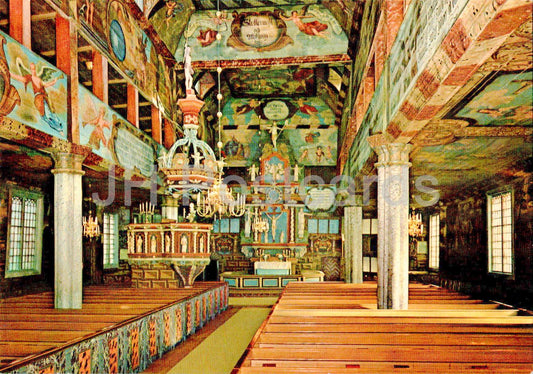 Habo Kyrka - intérieur - église - VG 2-8 - Suède - inutilisé 