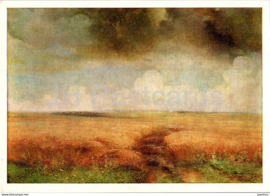 painting by A. Savrasov - Rye Field - Russian art - 1979 - Russia USSR - unused - JH Postcards