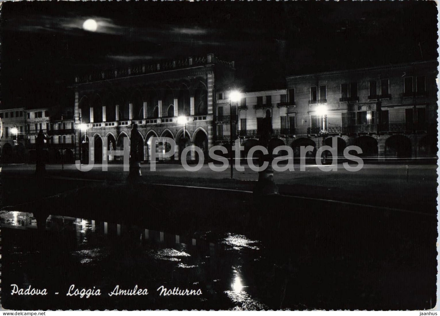 Padova - Loggia Amulea notturno - night view - 152 - old postcard - 1951 - Italy - used - JH Postcards