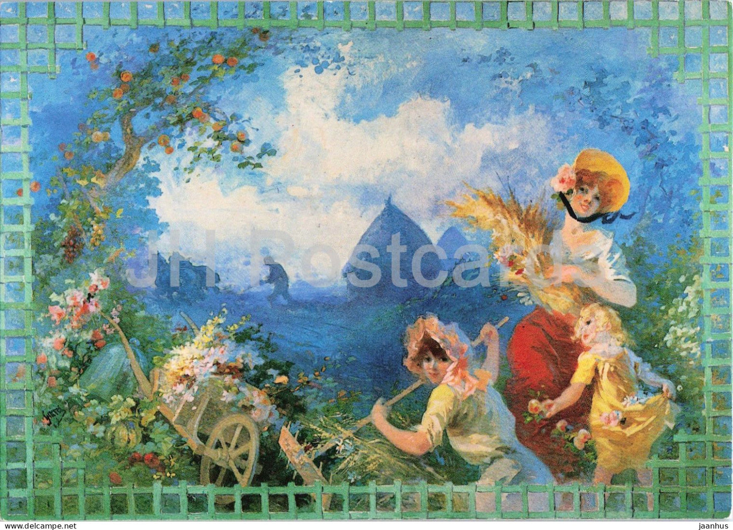 painting by Jules Cheret - La Terre - The Earth - French art - 1994 - France - unused - JH Postcards