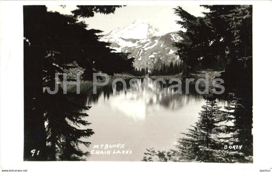 Mount Baker Chain Lakes - Washington - Boren - old postcard - 1958 - USA - used - JH Postcards