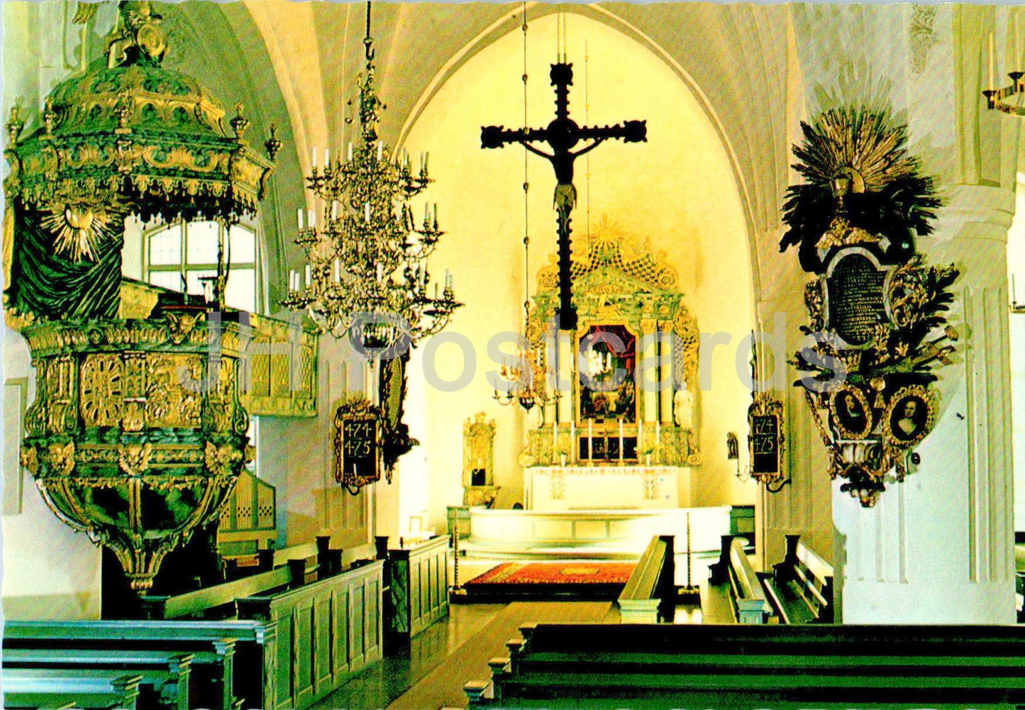 Leksands Kyrka - Leksand - intérieur - Dalarna - église - 292 - Suède - inutilisé 