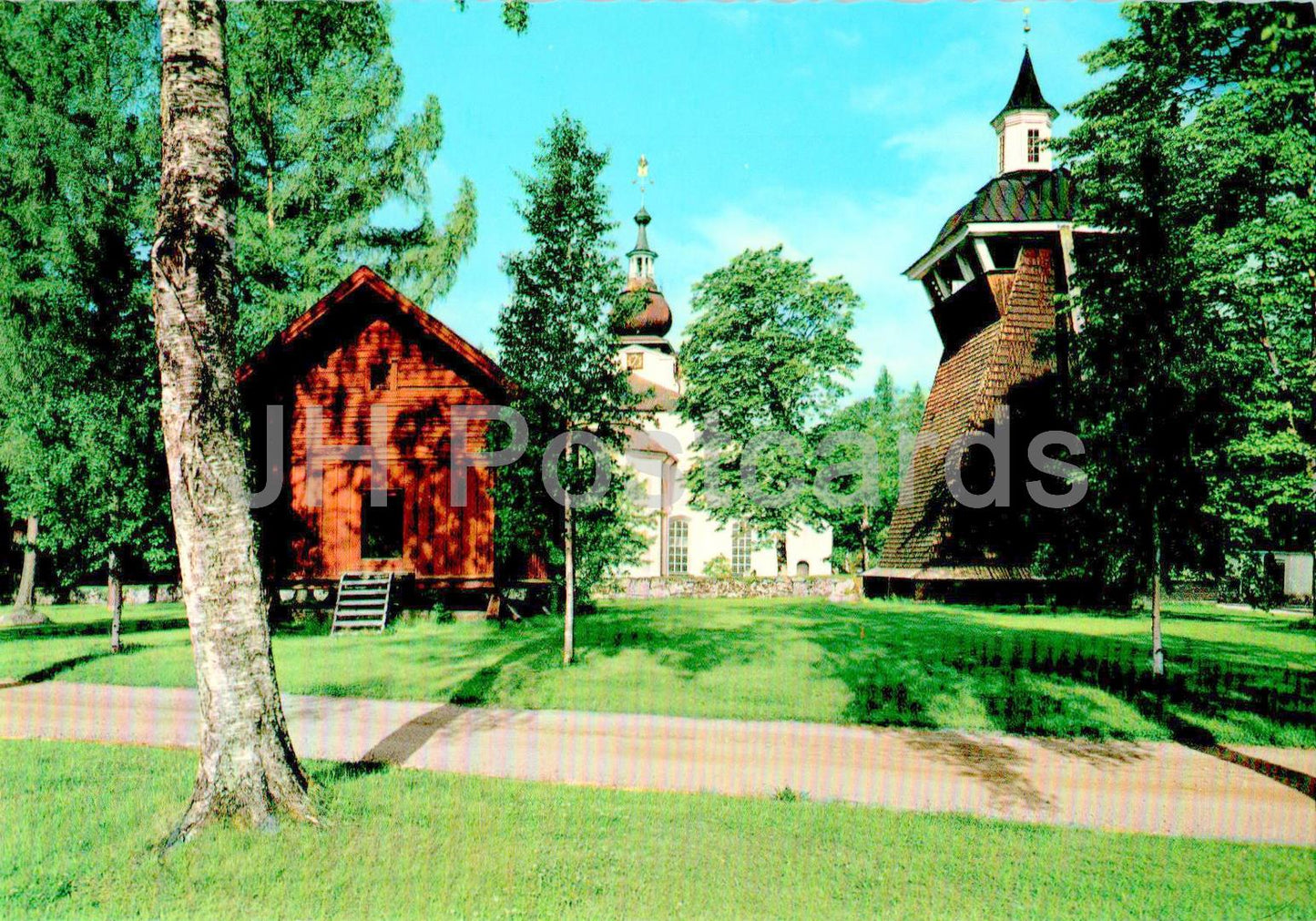 Leksands Kyrka - Leksand - clocher - Dalarna - église - D-16-58 - Suède - inutilisé 